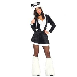 Vrouwen-panda kostuum met kap