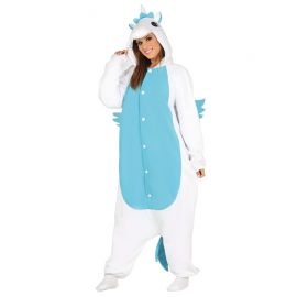 Blauwe Unicorn Onesie Kostuum 