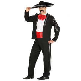 Mariachi kostuums voor mannen met zwarte sombrero