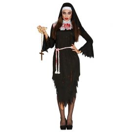Zombie Non Kostuum voor Vrouwen met Nonnen Bonnet