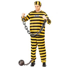 Disfraz de Convicto para Hombre con Enterizo