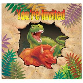 Dinosaurus Uitnodigingen - 8 stuks