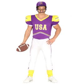 Disfraz de Quarterback para Hombre Lila