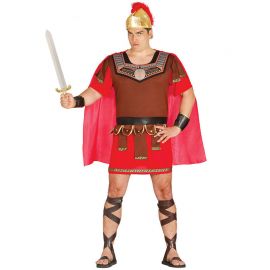 Disfraz de Centurión para Hombre con Capa Roja