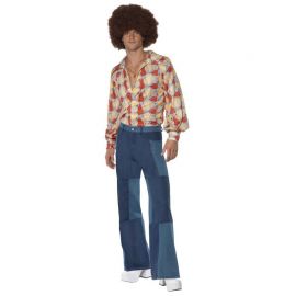 Disfraz de los Años 70 para Hombre con Pantalones Anchos