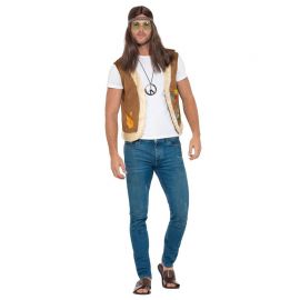 Hippie Vest in het Bruin met Patroon voor Volwassenen