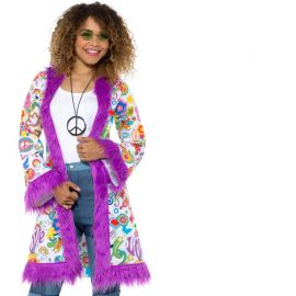 Abrigo Estilo Hippie para Mujer Paz y Amor