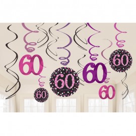12 Hangers 60 jaar Elegant Roze
