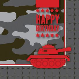 Camouflage Tank "Happy Birthday" Servetten online kopen