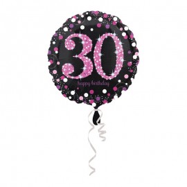 Folieballon 30 Jaar Elegant Roze 43 cm