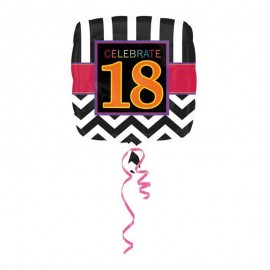 Celebrate Folieballon 18 Jaar 43 cm