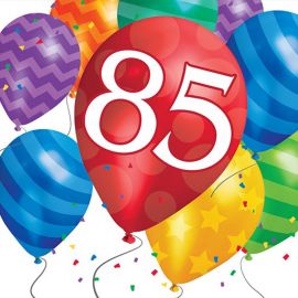 16 Ballon Blast Servetten 85 Verjaardag