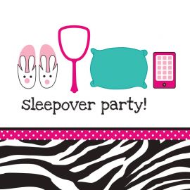 Roze Zebra Slaapfeestje Servetten kopen online