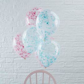 5 Globos con Confeti 30 cm