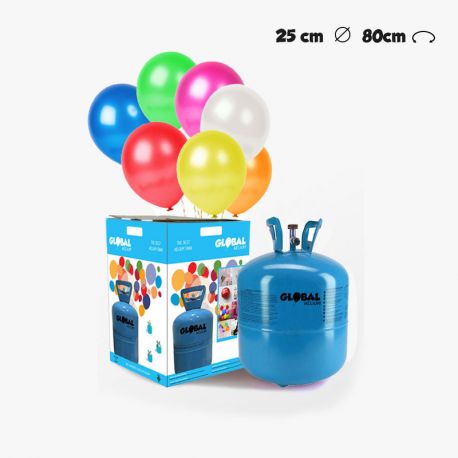 30 Ballonnen + Helium Fles