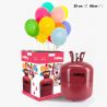 Grote heliumfles met 50 pastel kleurballonnen