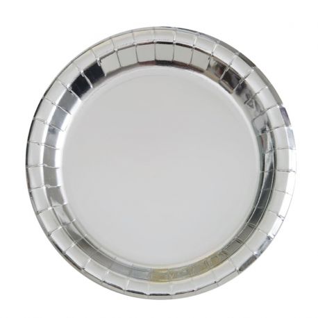 8 Platos Rosa Gold 23 cm
