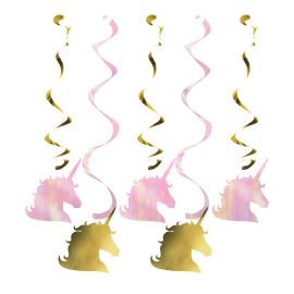 Unicorn Folie Hangdecoratie - 5 stuks