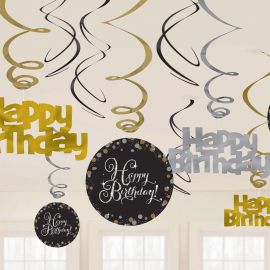 12 Gelukkige Verjaardag Elegante Hangers