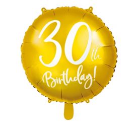 Gouden Metallic Ballon 30 jaar