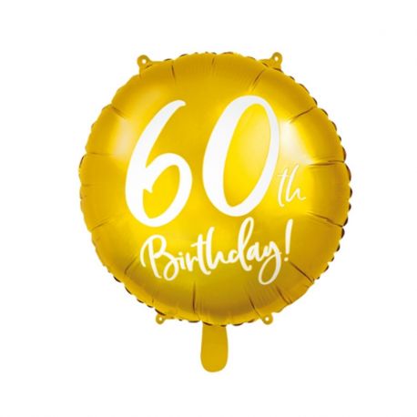 Globo 60 años Dorado Metalizado