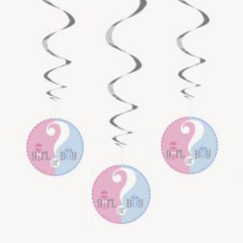 3 Colgantes Gender Reveal