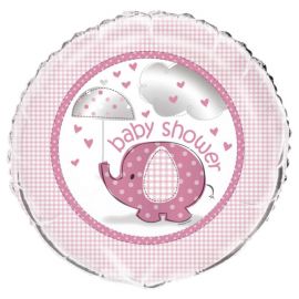 Baby Shower Olifant Meisje Folieballon 46 cm