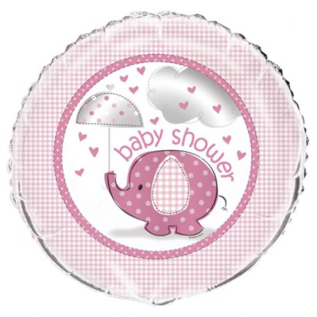 Globo Baby Shower Elefante Niña Foil 46 cm