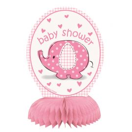 4 Mini Baby Shower Elephant Girl Centrepieces