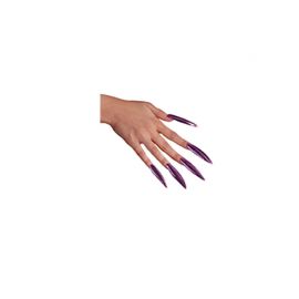 Lila metallic vampier nagels