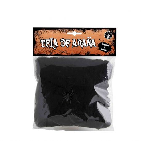 Mini Telaraña Negra Halloween