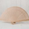 6 Abanicos de Madera Natural con Borla 23 cm