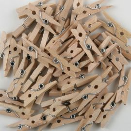 100 Houten Clips 2,5 cm