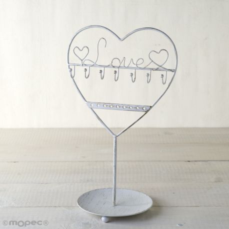 Joyero Blanco de Metal Love 30cm