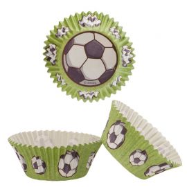 Voetbal Cupcake Vormpjes - (5 cm)