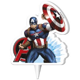 Captain America Kaarsjes - 12 stuks (7,5 cm)