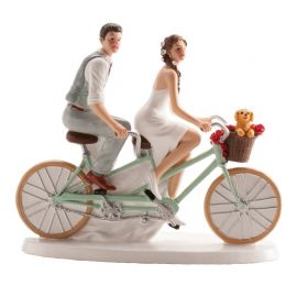 Bicycle Wedding Dolls 18x15 cm