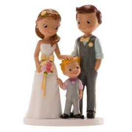 Bruiloft Poppen met Kind 16 cm