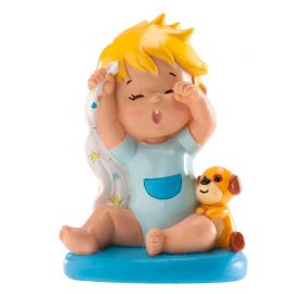 Doopfiguur Baby Jongen Geeuwend 10 cm