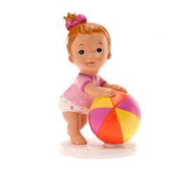 Figura Bautizo Niña con Pelota 7x11 cm