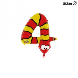 Slang Folie Ballon Nummer 4 50 cm