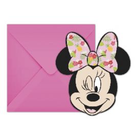 Minnie Mouse Uitnodigingen - 6 stuks