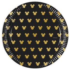 goedkoop Gouden Mickey Mouse Borden 8 stuks 20 cm bestellen