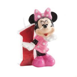 Minnie Mouse 1 Jaar Kaars - 8 stuks (6,5 cm)