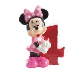 Minnie Mouse 4 Jaar Kaars - 8 stuks (6,5 cm)