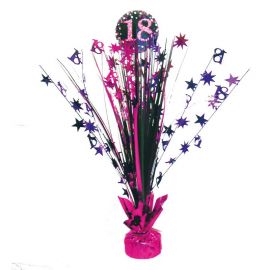 Roze 18e verjaardag Tafeldecoratie 33 cm