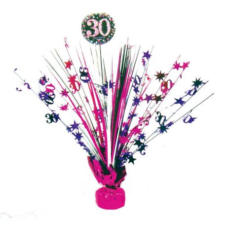 Roze 30e verjaardag tafeldecoratie 33 cm