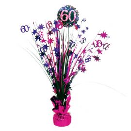 Roze 60e Verjaardag Tafeldecoratie 33 cm