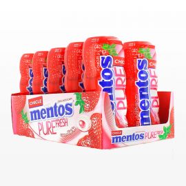 Aardbei Mentos kauwgom 10 pakjes