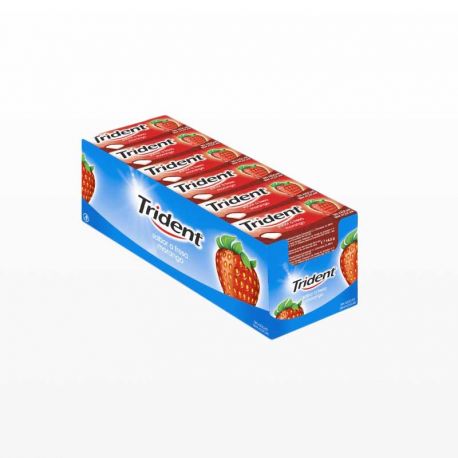 Trident Aardbeien Fruit Kauwgom 24 pakjes